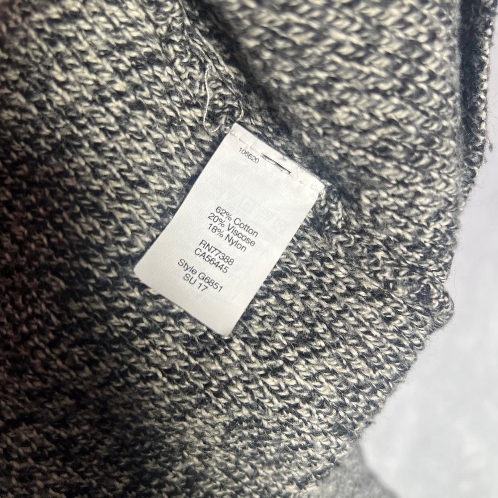 Madewell Womens XS Gray Sweater Marled Knit Split Back Oversized Pullover - Picture 3 of 7